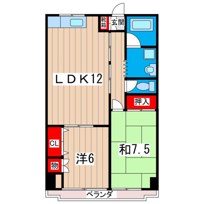 間取図 アプリコット多賀