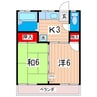 ヤママス東 2Kの間取り
