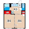 ヤママス東 2Kの間取り