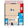 ヤママス東 1DKの間取り