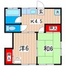 Ysフラッツ A棟 2Kの間取り