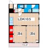 富士ビル 2LDKの間取り