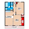 富士ビル 2LDKの間取り