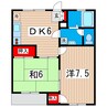 リーザ 2DKの間取り