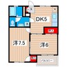 マリンハウス高戸 2DKの間取り