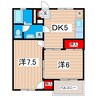 マリンハウス高戸 2DKの間取り