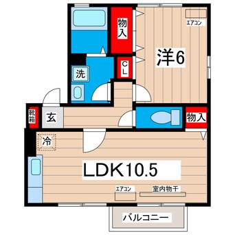 間取図 グリーンアレイＢ（大和）