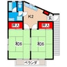 折笠ハイツ 2Kの間取り