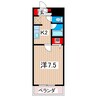 アビタシオン藤田 1Kの間取り