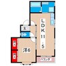 メゾンローレル 1LDKの間取り