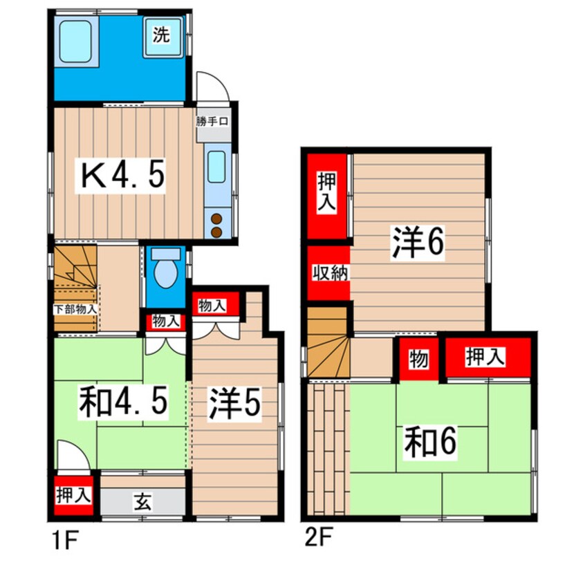 間取図 弁天町２丁目貸家