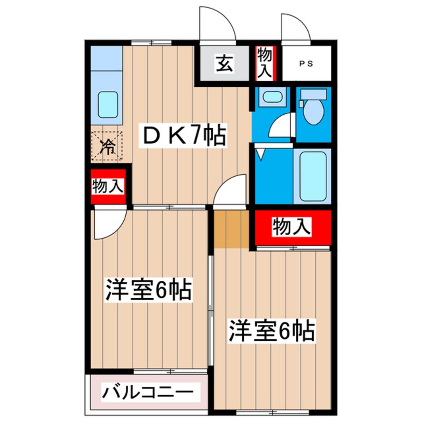 間取図 スカイハイツ諏訪（大和）