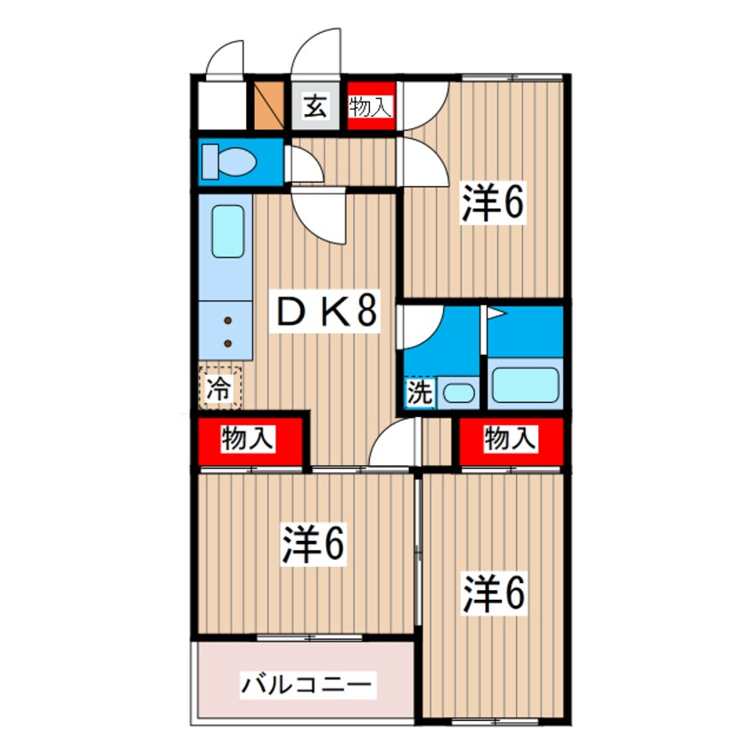 間取図 スカイハイツ諏訪（大和）