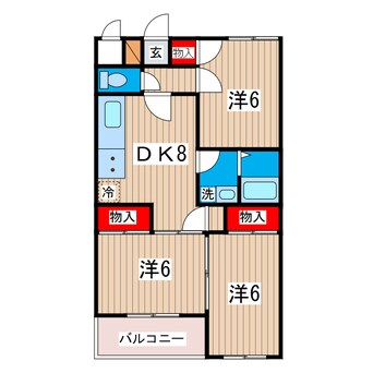 間取図 スカイハイツ諏訪（大和）