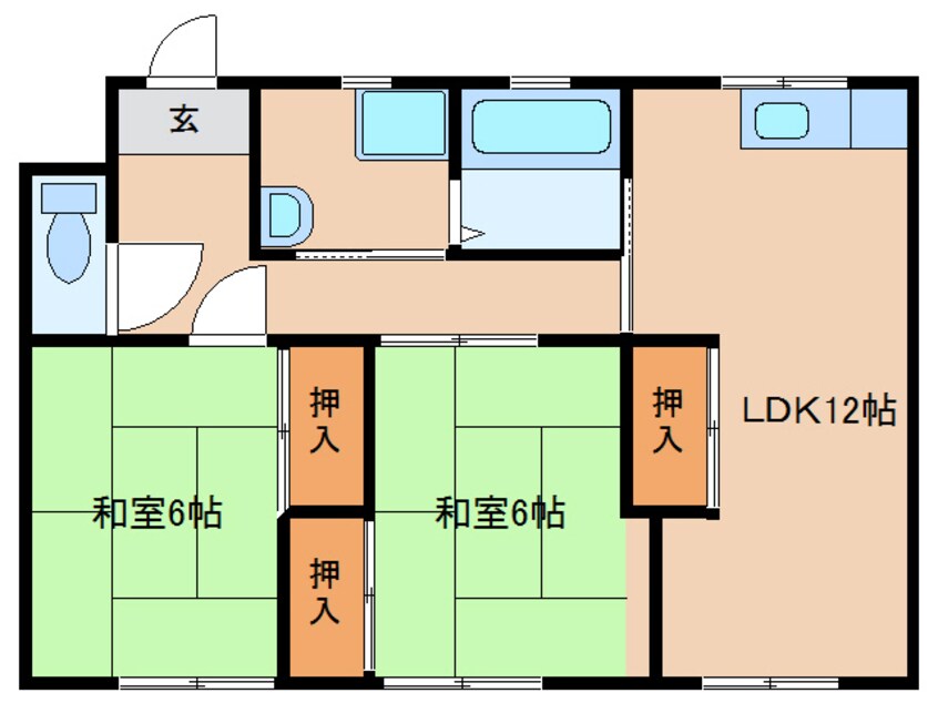 間取図 東多賀ヴィラ