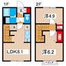 グランツＢ 2LDKの間取り
