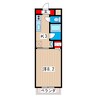 FLAT岩ヶ峰 1Kの間取り