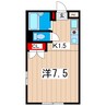 アクアヒル 1Kの間取り