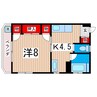 小泉ハイツ 1Kの間取り