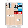 コーポくるま 1LDKの間取り