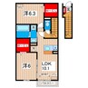 キアラ 2LDKの間取り