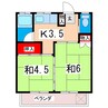 瀬谷マンション 2Kの間取り