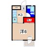 あんずマンション（会瀬町） 1Kの間取り