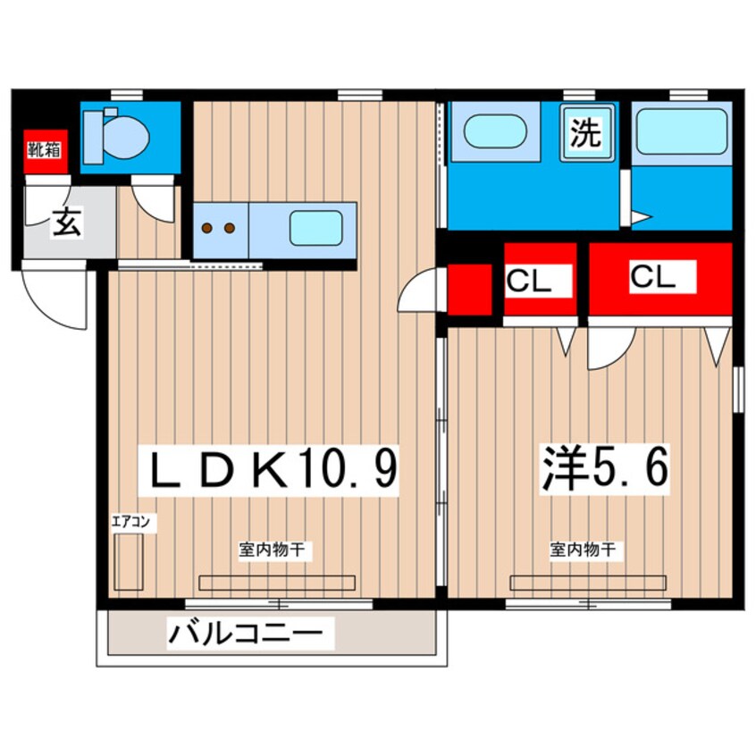 間取図 レ・ドゥーシャＢ