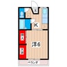 田名部学生アパート 1Kの間取り