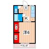 田名部学生アパート 1Kの間取り