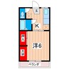 田名部学生アパート 1Kの間取り