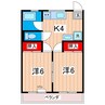 Lコーポ 2Kの間取り