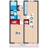 鹿島マンション 1LDKの間取り