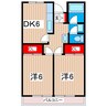 鹿島マンション 2DKの間取り
