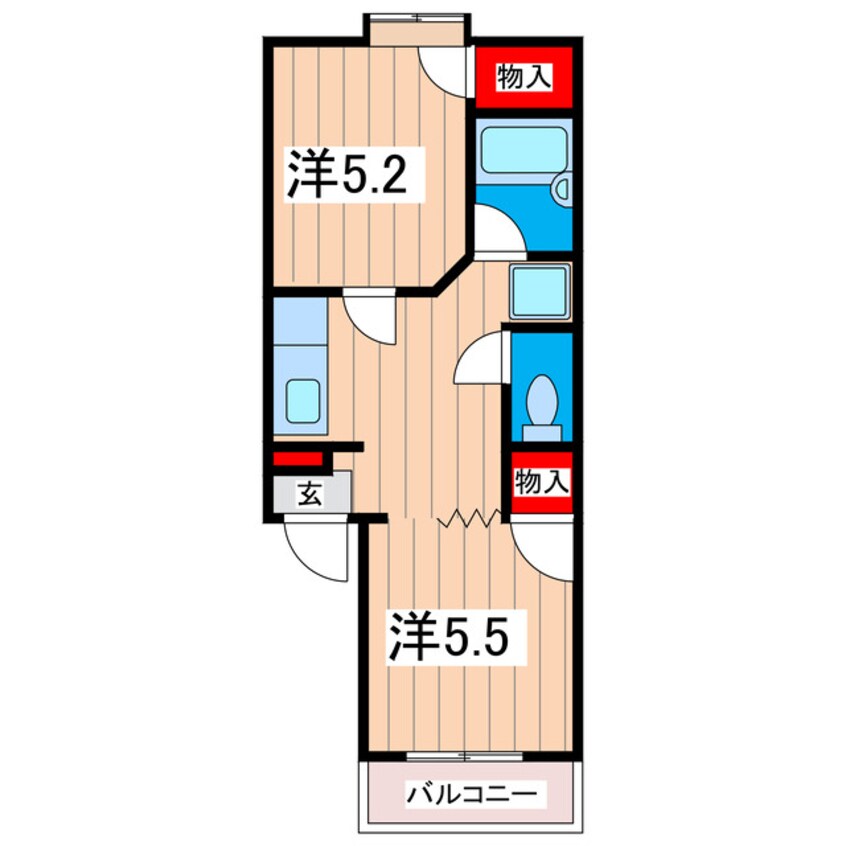 間取図 シェル川尻　A