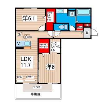 間取図 サクシード高浜 Ａ・Ｂ