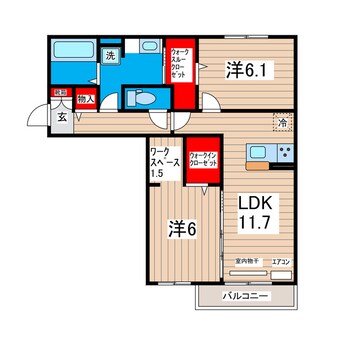 間取図 サクシード高浜 Ａ・Ｂ