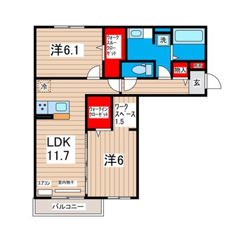 間取図 サクシード高浜 Ａ・Ｂ