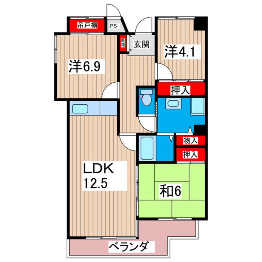 間取図 サニーヒル会瀬　２号館