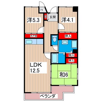 間取図 サニーヒル会瀬　２号館