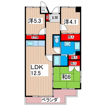 間取図 サニーヒル会瀬　２号館