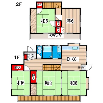 間取図 高萩市島名一戸建