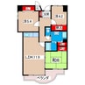 サニーヒル会瀬　１号館 3LDKの間取り