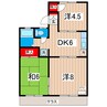 パークサイド日立 3DKの間取り