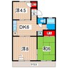 パークサイド日立 3DKの間取り
