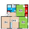 平沢ハイツ 3DKの間取り
