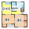 コーポキャンベル 2DKの間取り