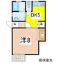 ハイツ中里 1DKの間取り
