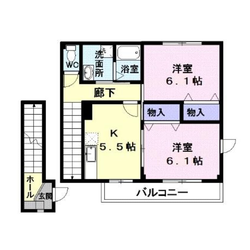 間取図 メゾンプロムナードＡ