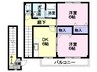 メゾンプロムナードＡ 2DKの間取り
